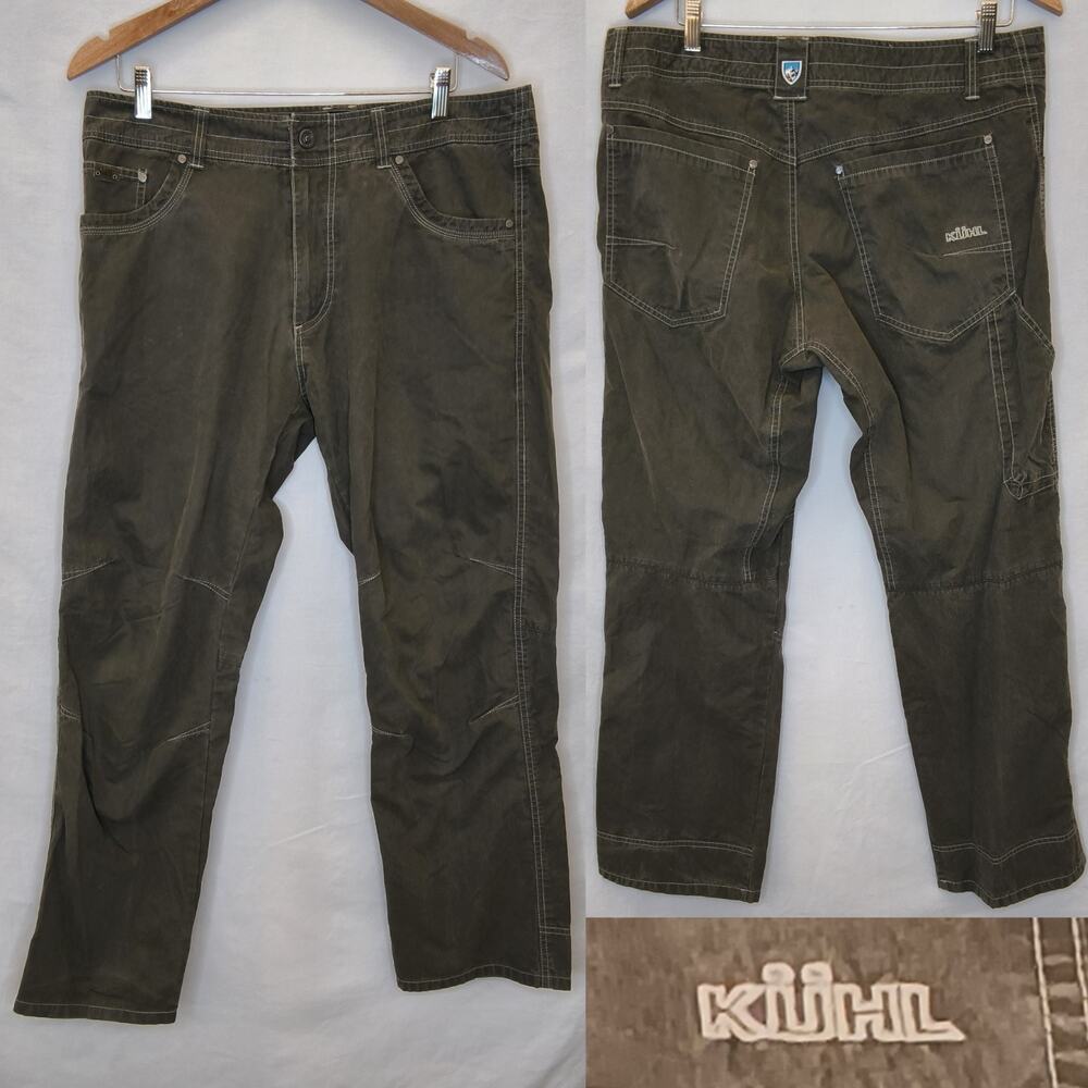 Kuhl Revolvr Pant Green Patina Dye Mens 36"x30" Hiking Outdoors Quick Dry #W5687